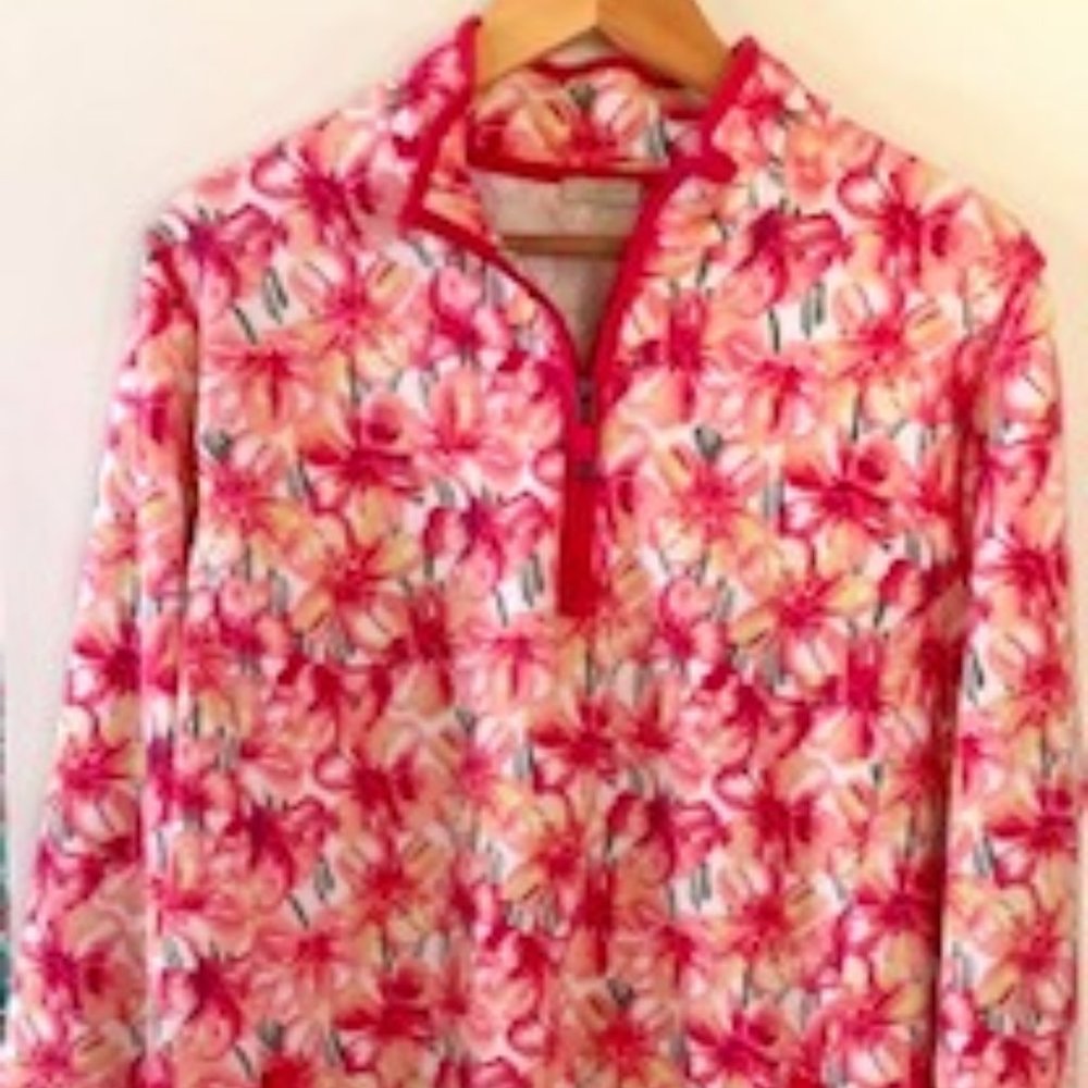 Talbots Half Zip Lightweight pink sweatshirt, size 2X